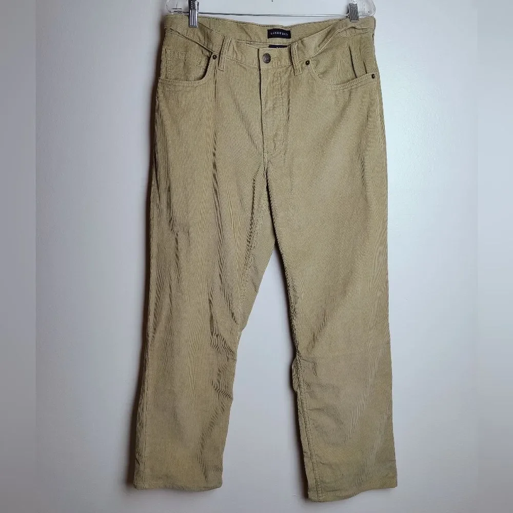 Lands' End Men's Traditional Fit Comfort-First Washed Corduroy Pants, Sz 34